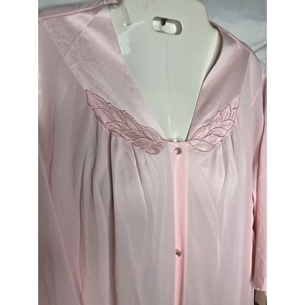 Vassarette Pink Tricot Nylon Robe Lingerie Size XL New Old Stock USA Vintage